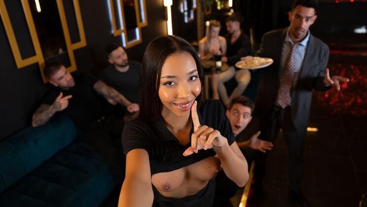 [RKPrime] - Amateur Asian Takes Big Cock Standing Doggystyle - Jimmy Bud - Lia Lin